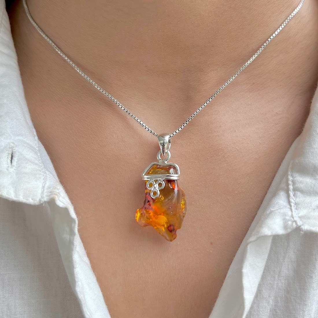 Amber Pendant-(AMB-P-9.)