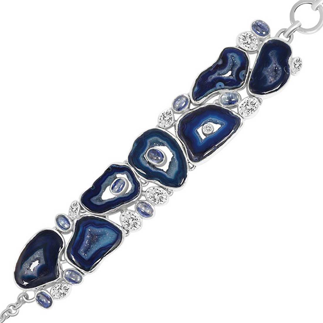 Agate (Blue) Bracelet-(ABU-B-1)