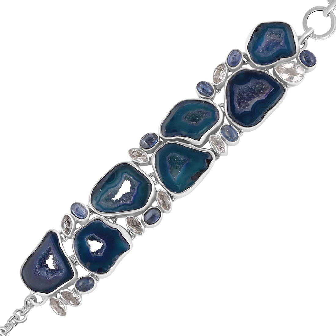 Agate (Blue) Bracelet-(ABU-B-2)