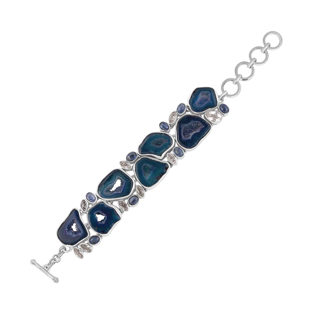 Agate (Blue) Bracelet-(ABU-B-2)