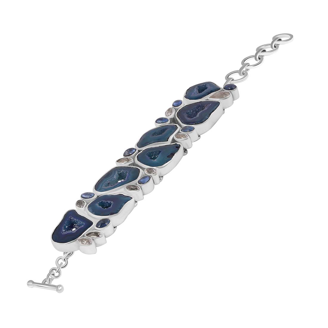 Agate (Blue) Bracelet-(ABU-B-2)