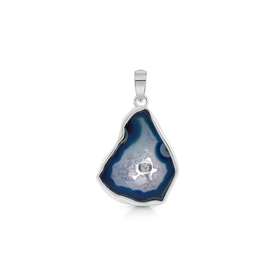 Agate (Blue) Pendant-(ABU-P-10.)