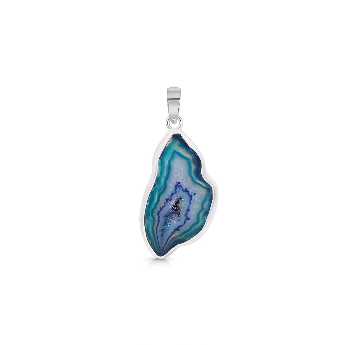 Agate (Blue) Pendant-(ABU-P-12.)