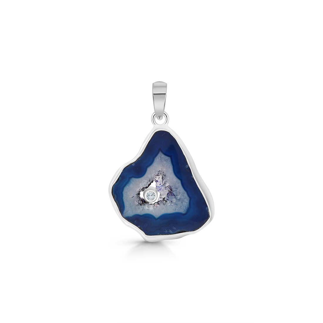 Agate (Blue) Pendant-(ABU-P-13.)