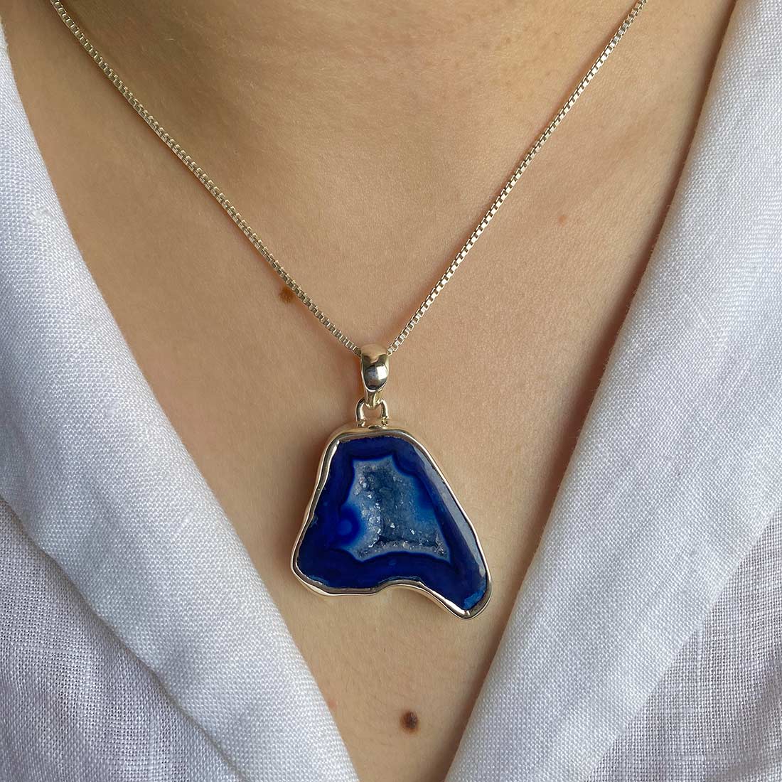 Agate (Blue) Pendant-(ABU-P-24.)