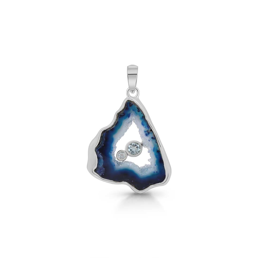 Agate (Blue) Pendant-(ABU-P-25.)