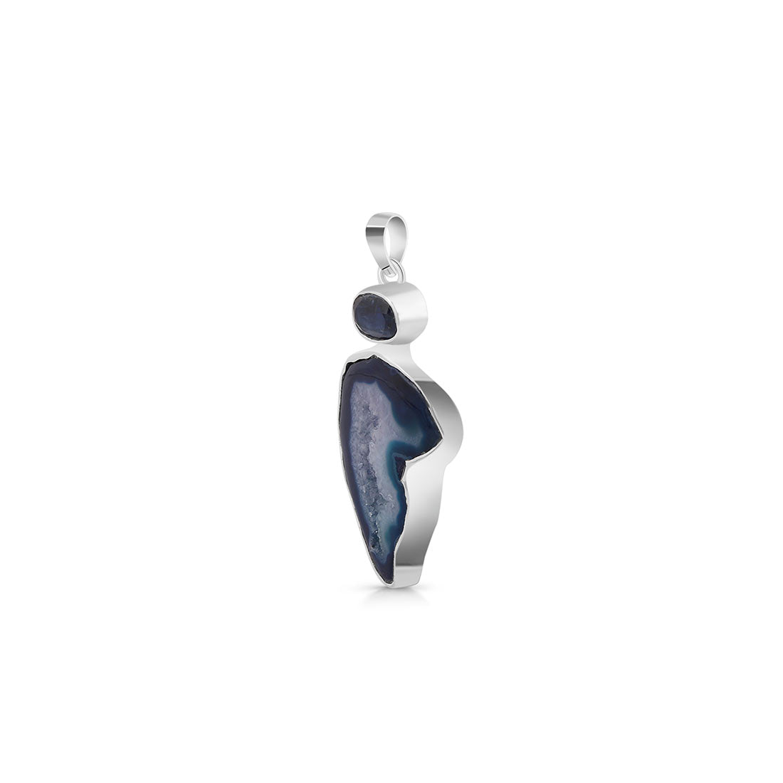 Agate (Blue) Pendant-(ABU-P-36.)