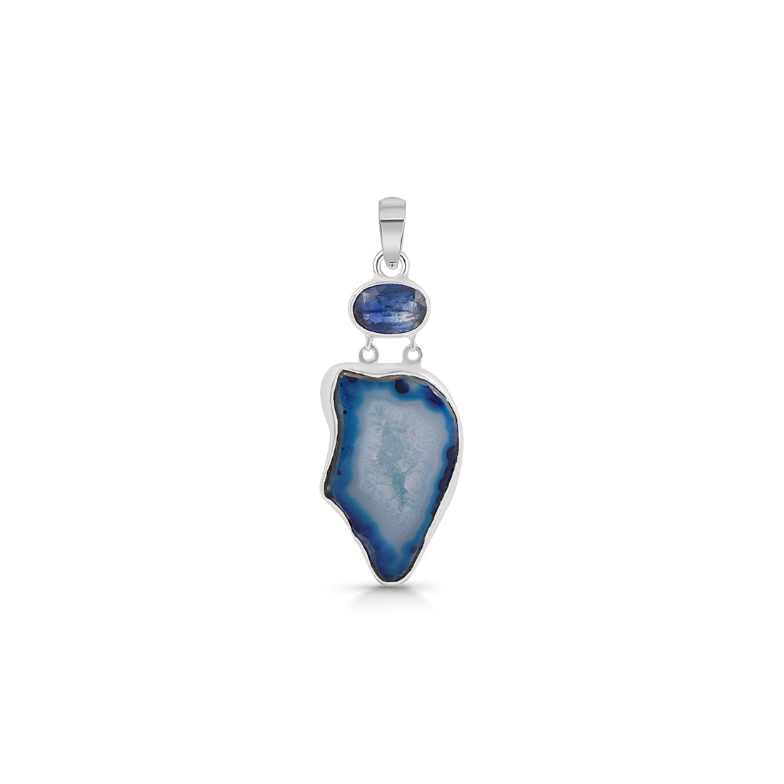 Agate (Blue) Pendant-(ABU-P-38.)