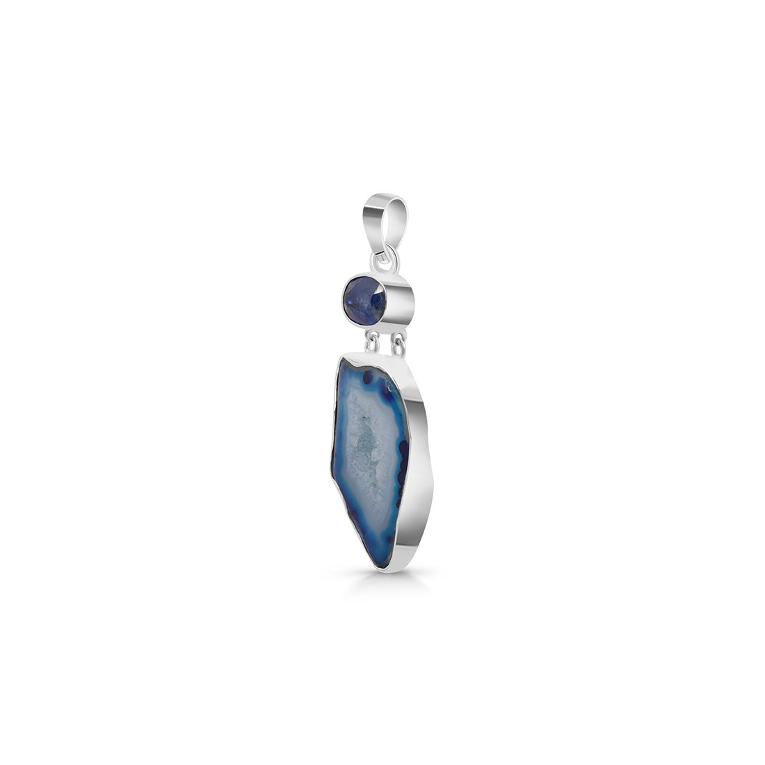 Agate (Blue) Pendant-(ABU-P-38.)