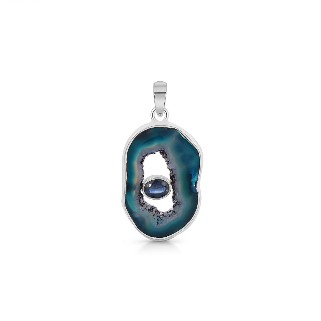 Agate (Blue) Pendant-(ABU-P-40.)