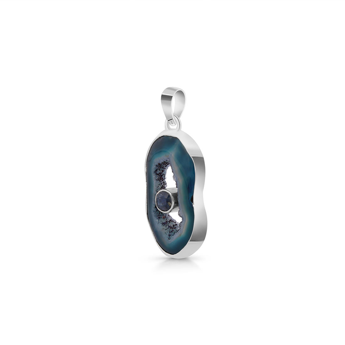 Agate (Blue) Pendant-(ABU-P-40.)