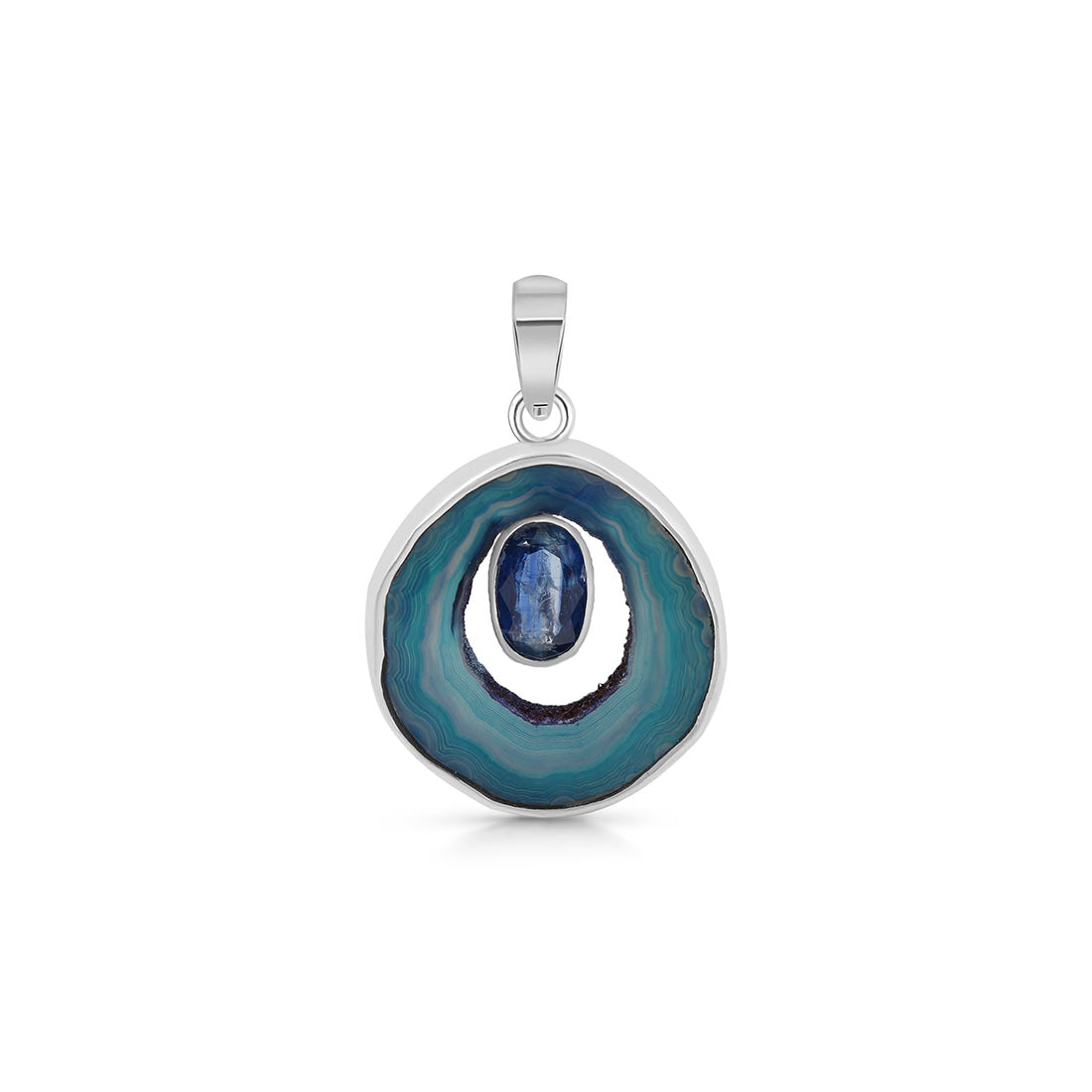 Agate (Blue) Pendant-(ABU-P-42.)