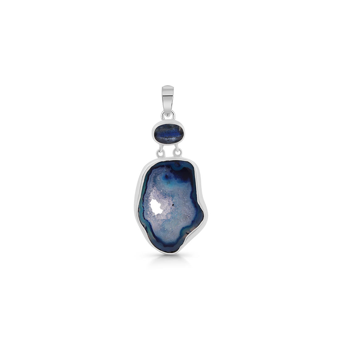 Agate (Blue) Pendant-(ABU-P-44.)