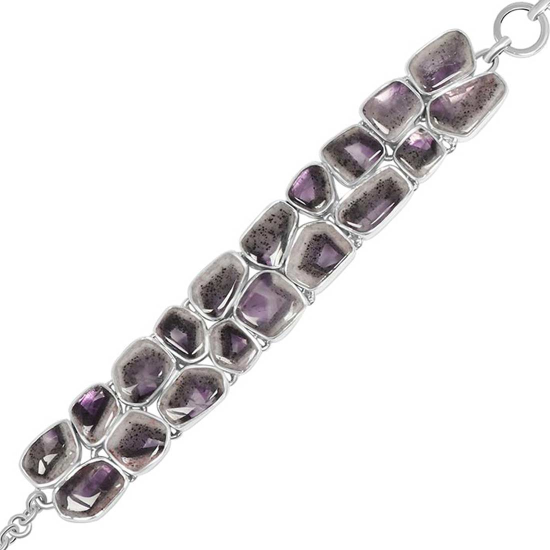 Amethyst Lace Agate Bracelet-(ALA-B-1.)