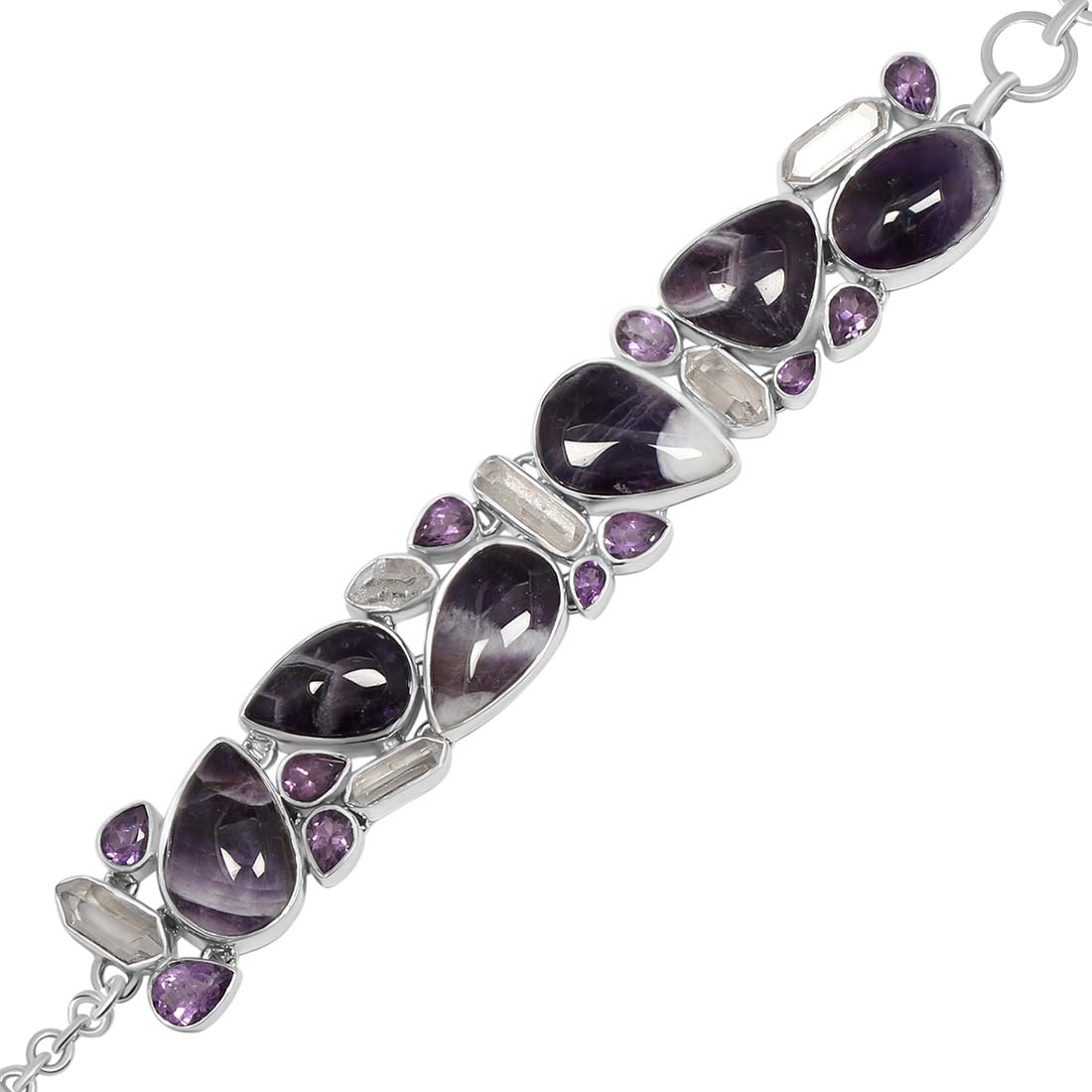 Amethyst Lace Agate Bracelet-(ALA-B-2.)