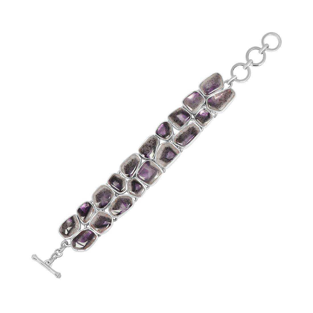 Amethyst Lace Agate Bracelet-(ALA-B-1.)