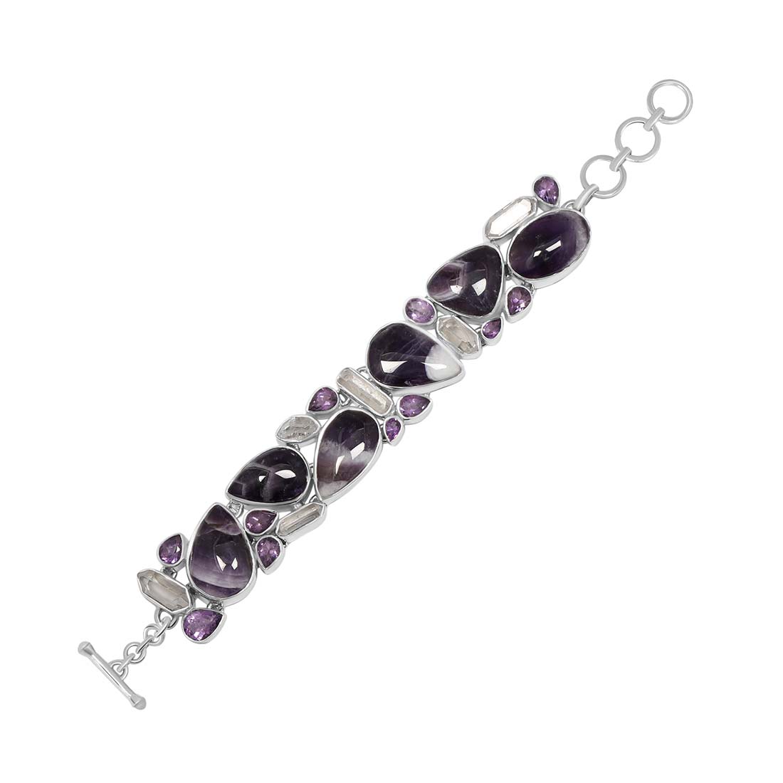 Amethyst Lace Agate Bracelet-(ALA-B-2.)