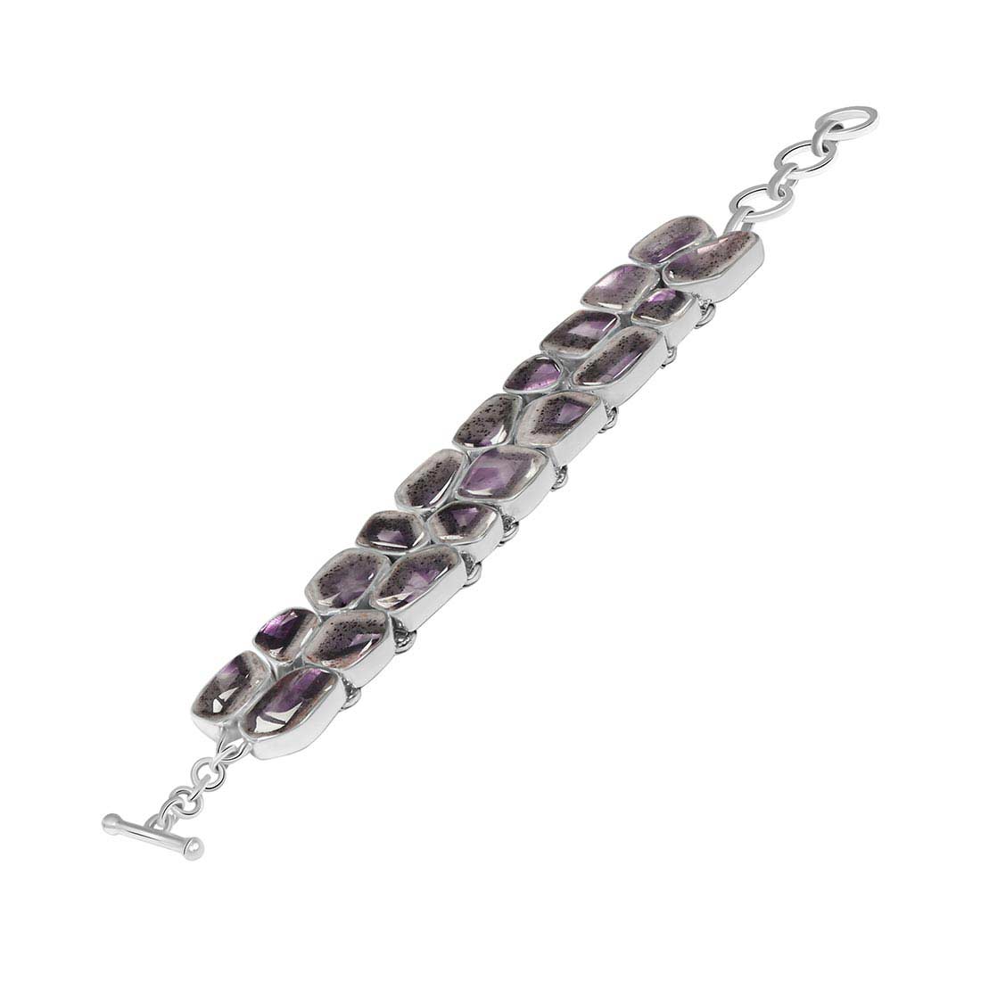 Amethyst Lace Agate Bracelet-(ALA-B-1.)