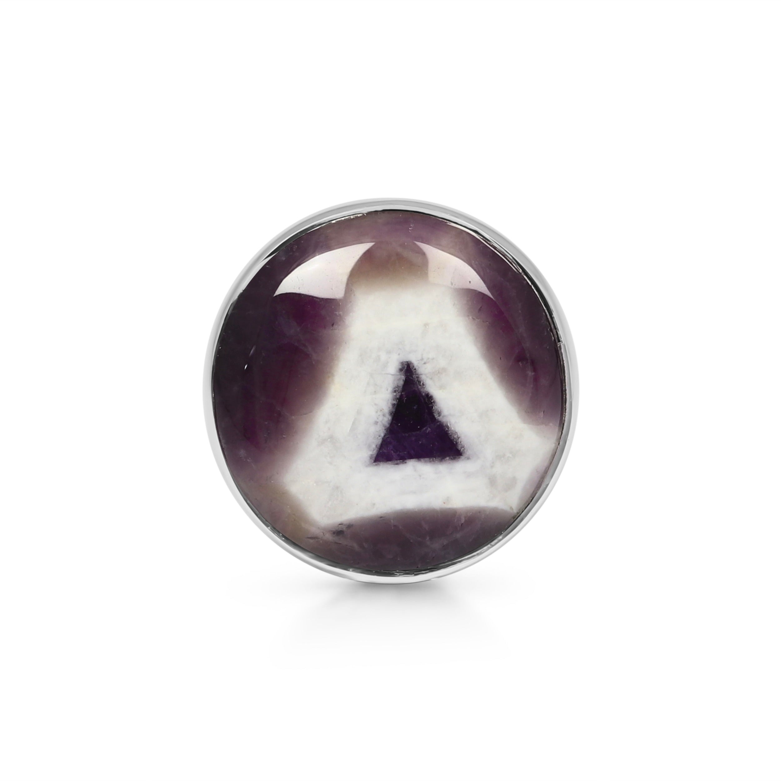 Amethyst Lace Agate Adjustable Ring-(ALA-R-23.)