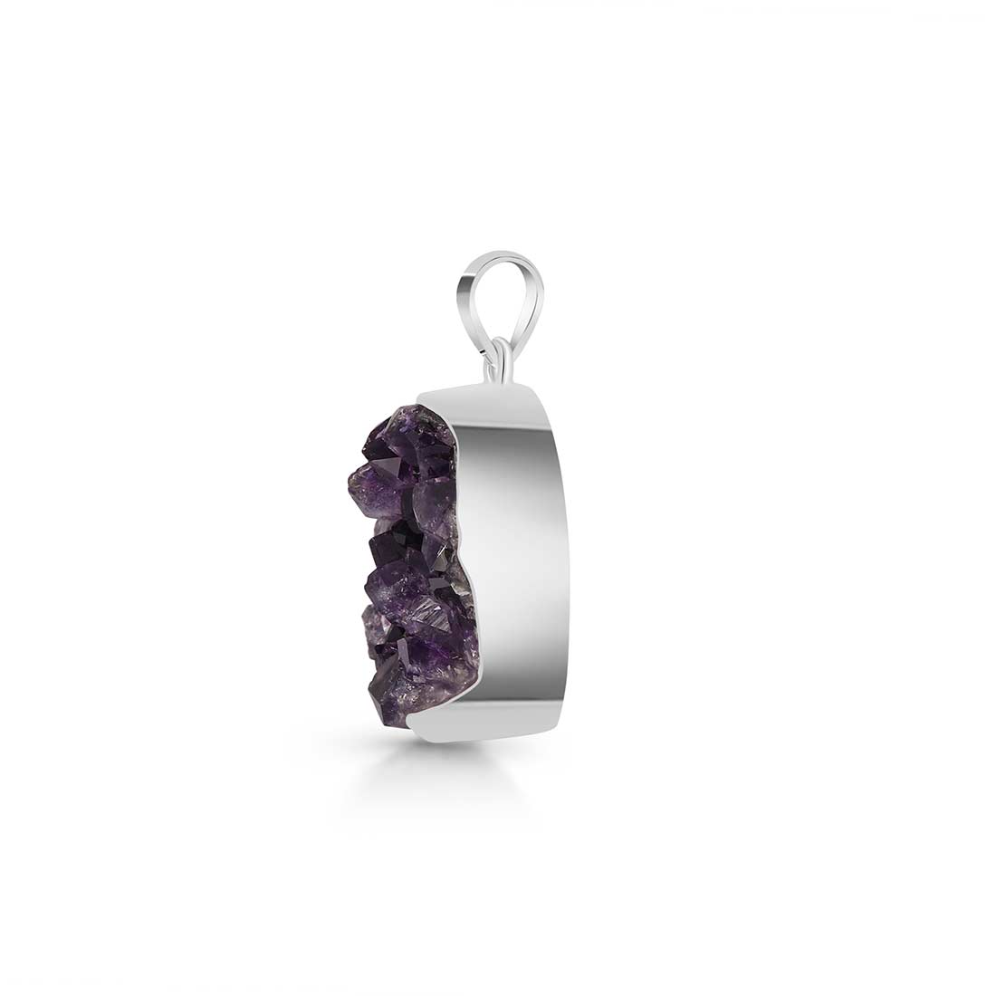 Amethyst Druzy Pendant-(AMD-P-10.)