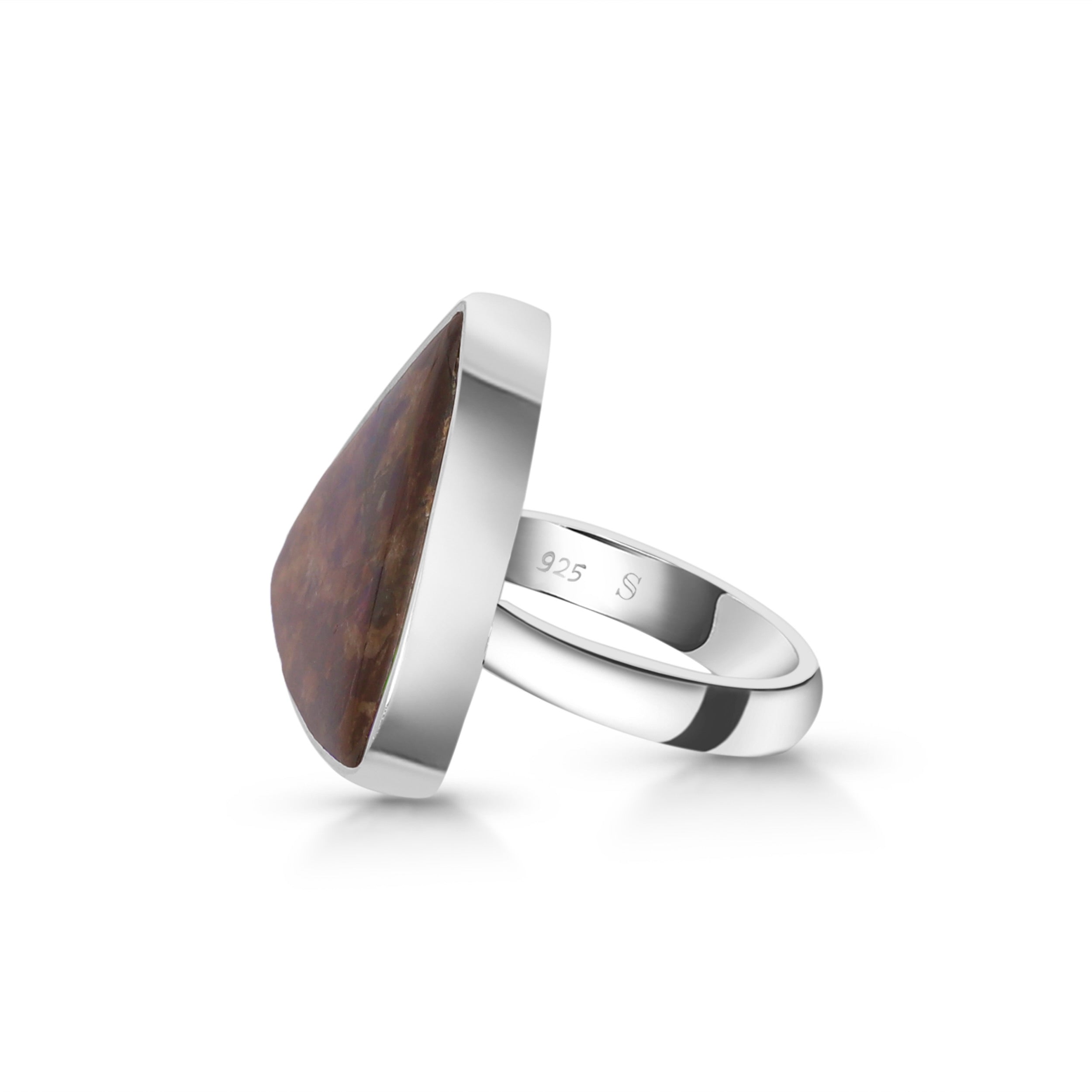 Ammolite Adjustable Ring-(AML-R-8)