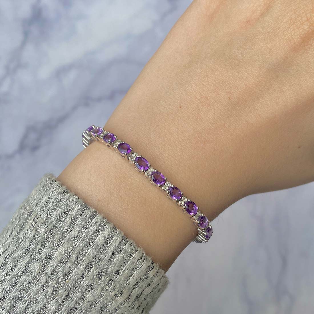 Amethyst Bracelet-(AMT-SB-112.)