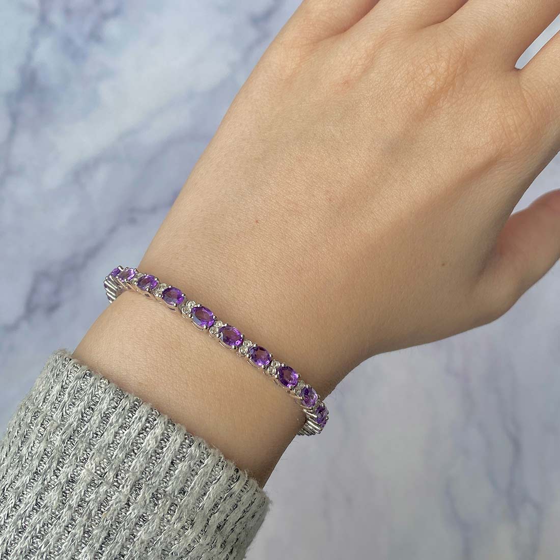 Amethyst Bracelet-(AMT-SB-112.)