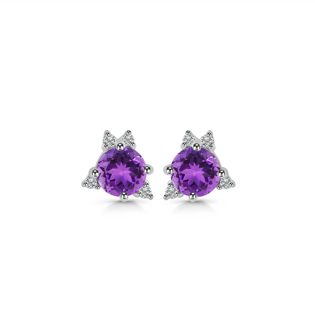 Amethyst Stud Earring-(AMT-SE-1260.)