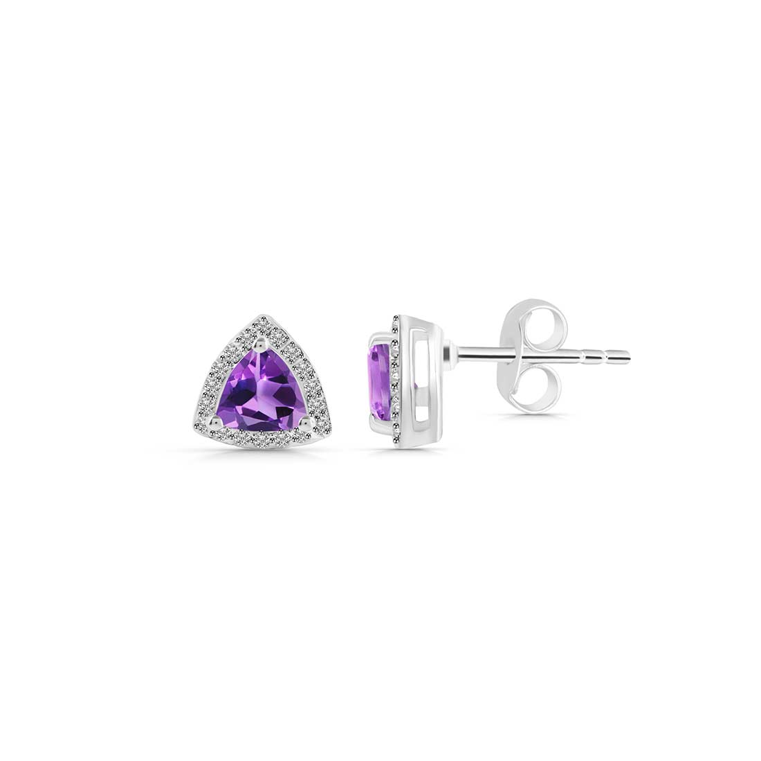 Amethyst Stud Earring-(AMT-SE-1269.)