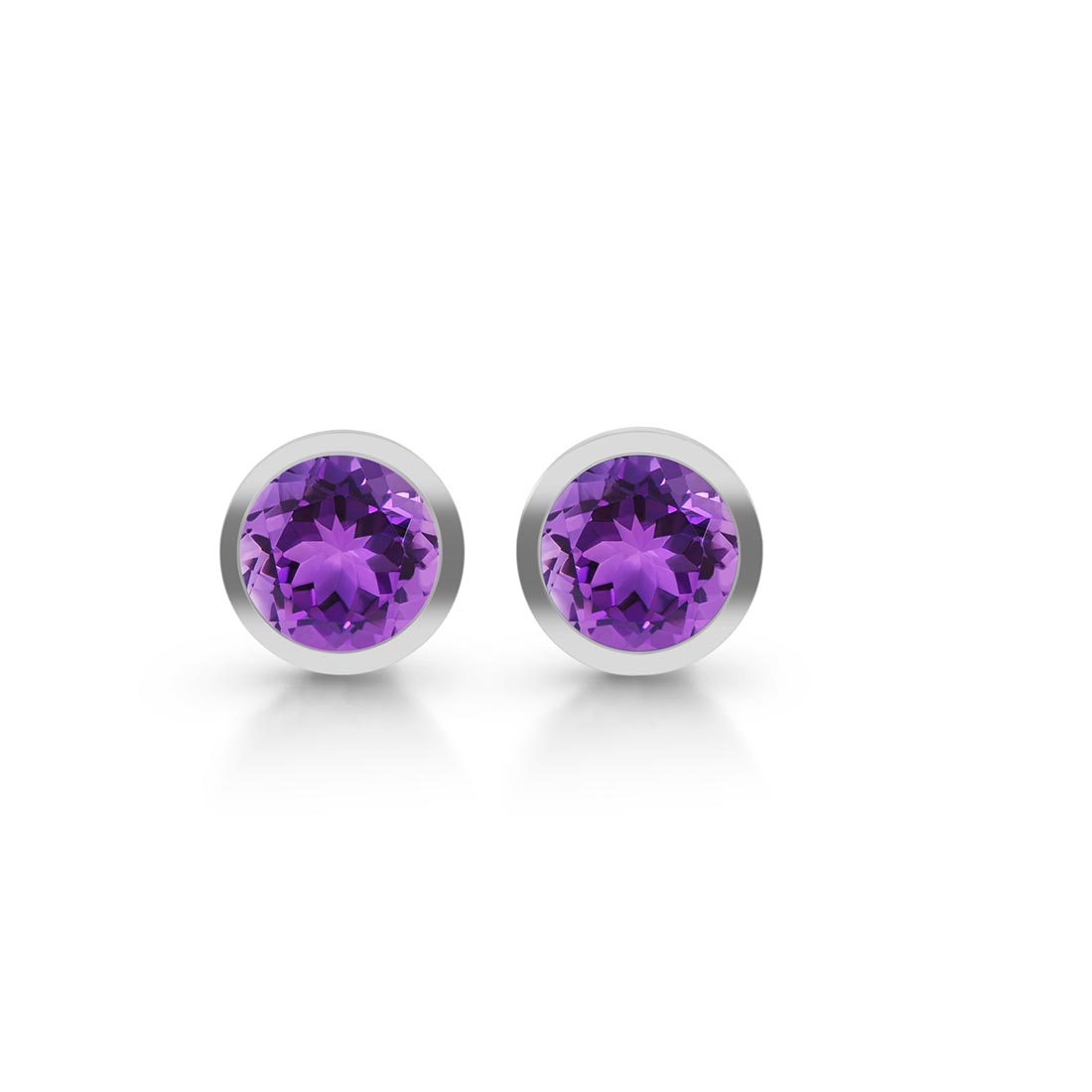 Amethyst Stud Earring-(AMT-SE-1426.)