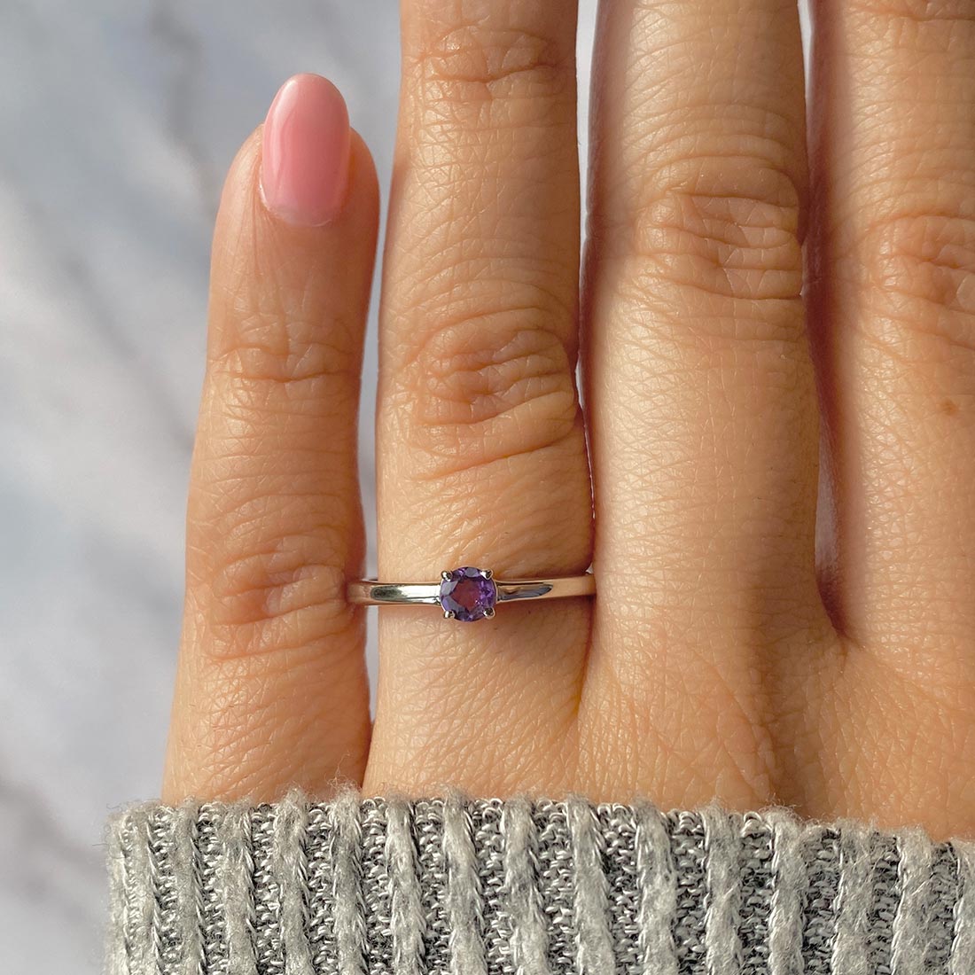 Amethyst Ring-(AMT-SR-235.)