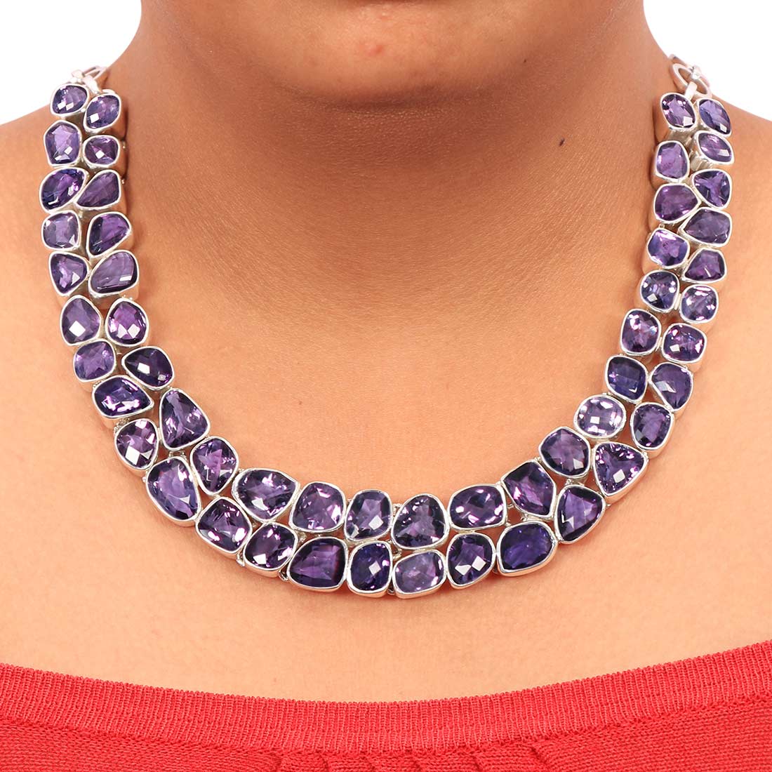 Amethyst Necklace-(AMT-N-1.)