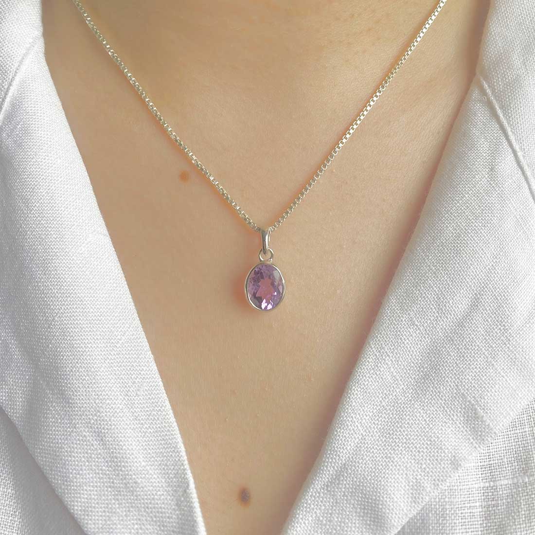 Amethyst Pendant-(AMT-SP-734.)