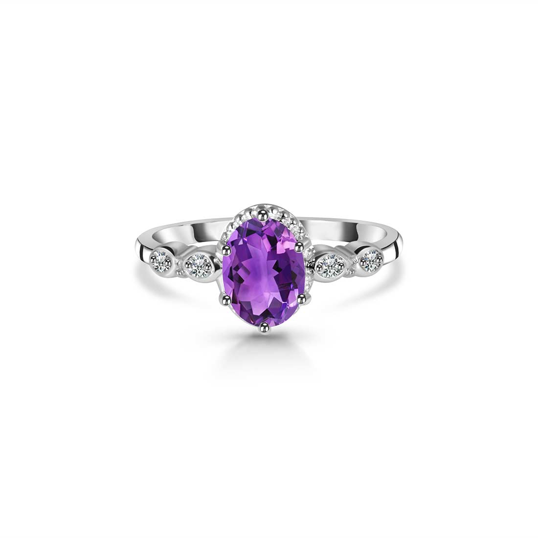 Amethyst Ring-(AMT-SR-2182.)