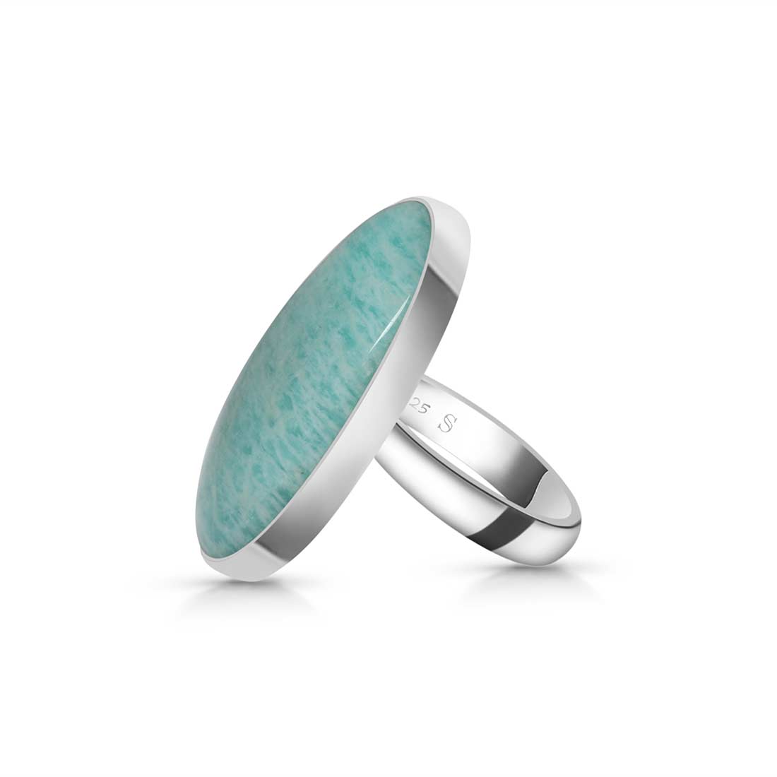 Amazonite Adjustable Ring-(AMZ-R-14.)