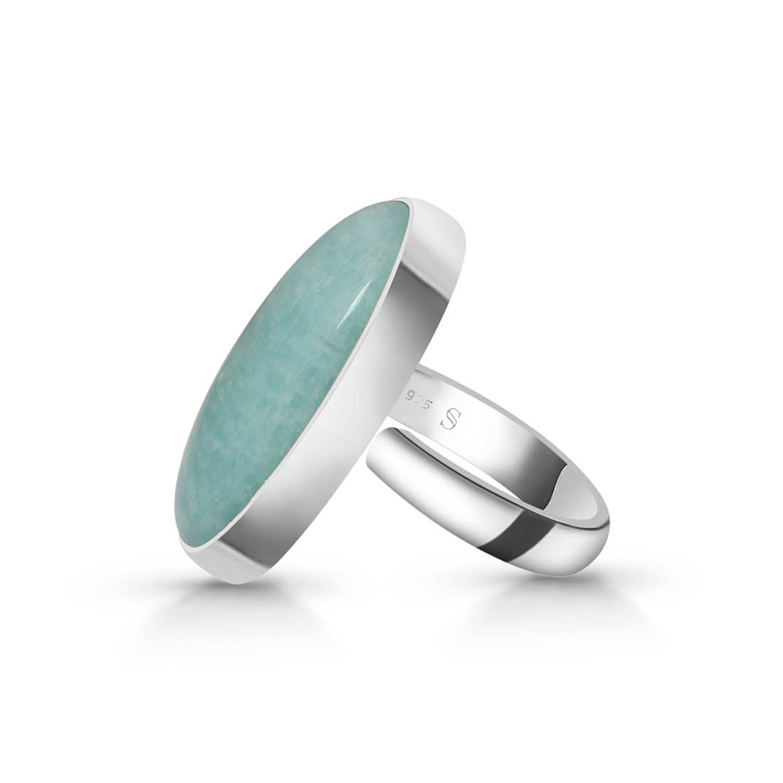 Amazonite Adjustable Ring-(AMZ-R-2.)