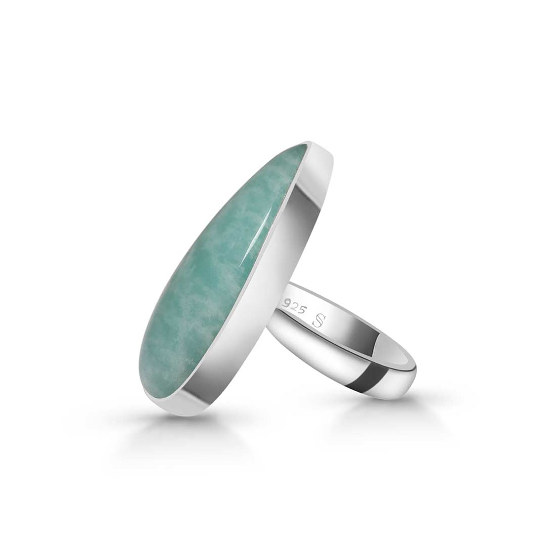 Amazonite Adjustable Ring-(AMZ-R-31.)