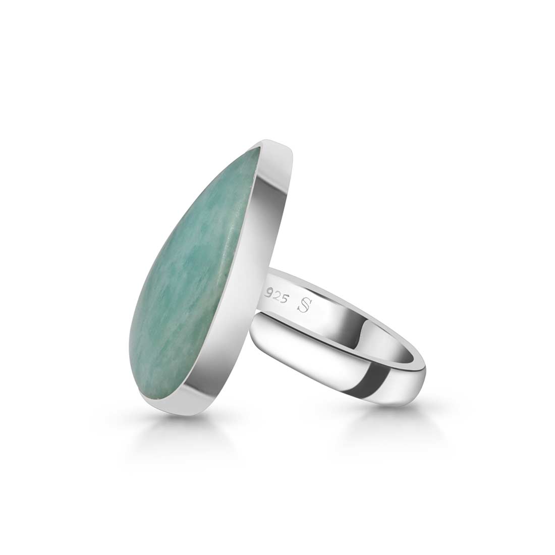 Amazonite Adjustable Ring-(AMZ-R-35.)