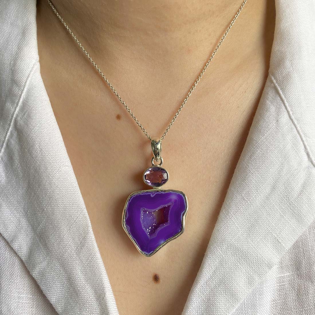 Agate (Purple) Pendant-(APU-P-10.)