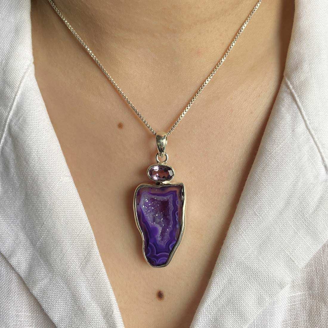 Agate (Purple) Pendant-(APU-P-13.)