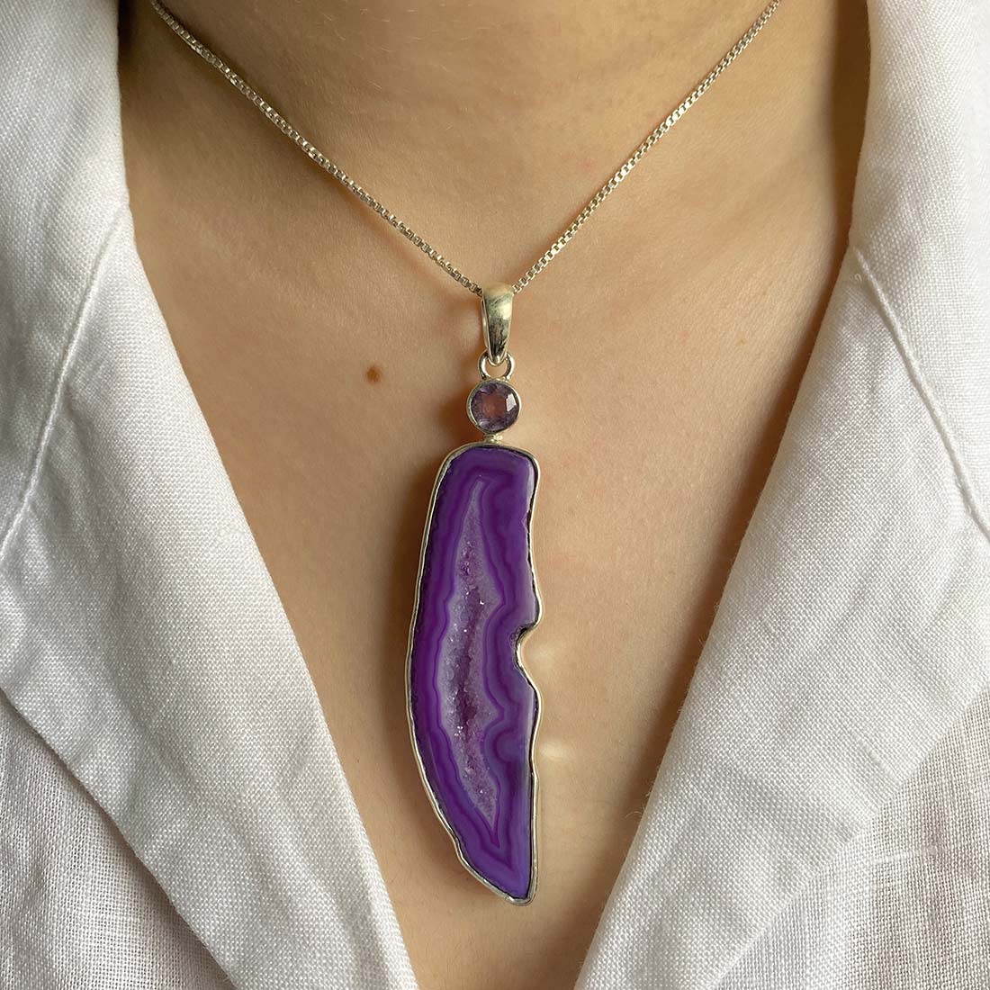 Agate (Purple) Pendant-(APU-P-18.)