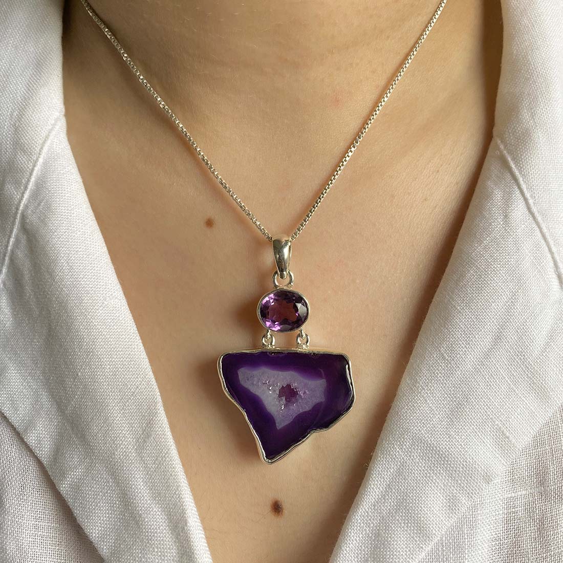 Agate (Purple) Pendant-(APU-P-19.)