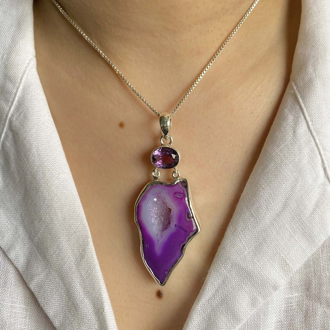 Agate (Purple) Pendant-(APU-P-23.)