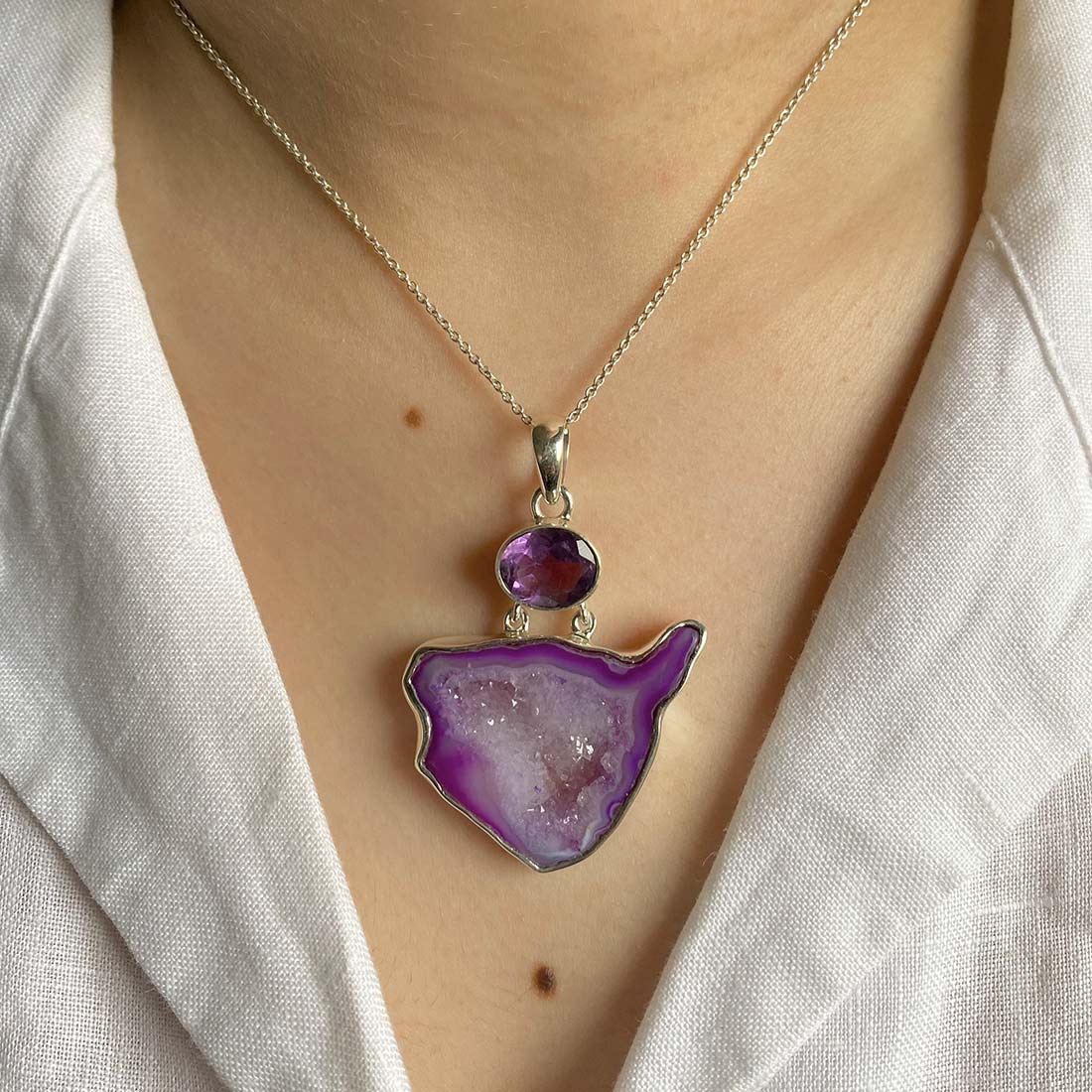 Agate (Purple) Pendant-(APU-P-24.)