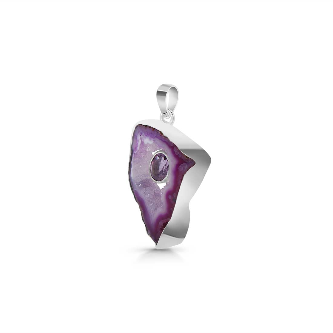 Agate (Purple) Pendant-(APU-P-25.)