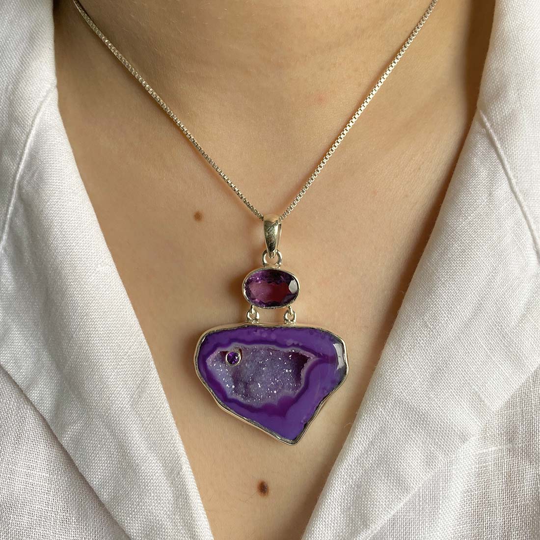 Agate (Purple) Pendant-(APU-P-29.)