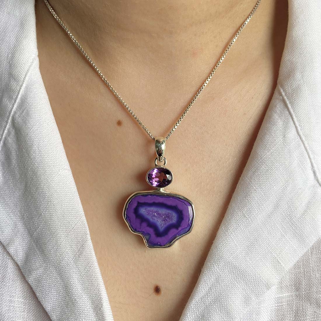 Agate (Purple) Pendant-(APU-P-6.)