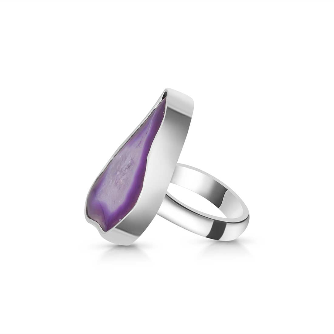 Agate (Purple) Adjustable Ring-(APU-R-10.)