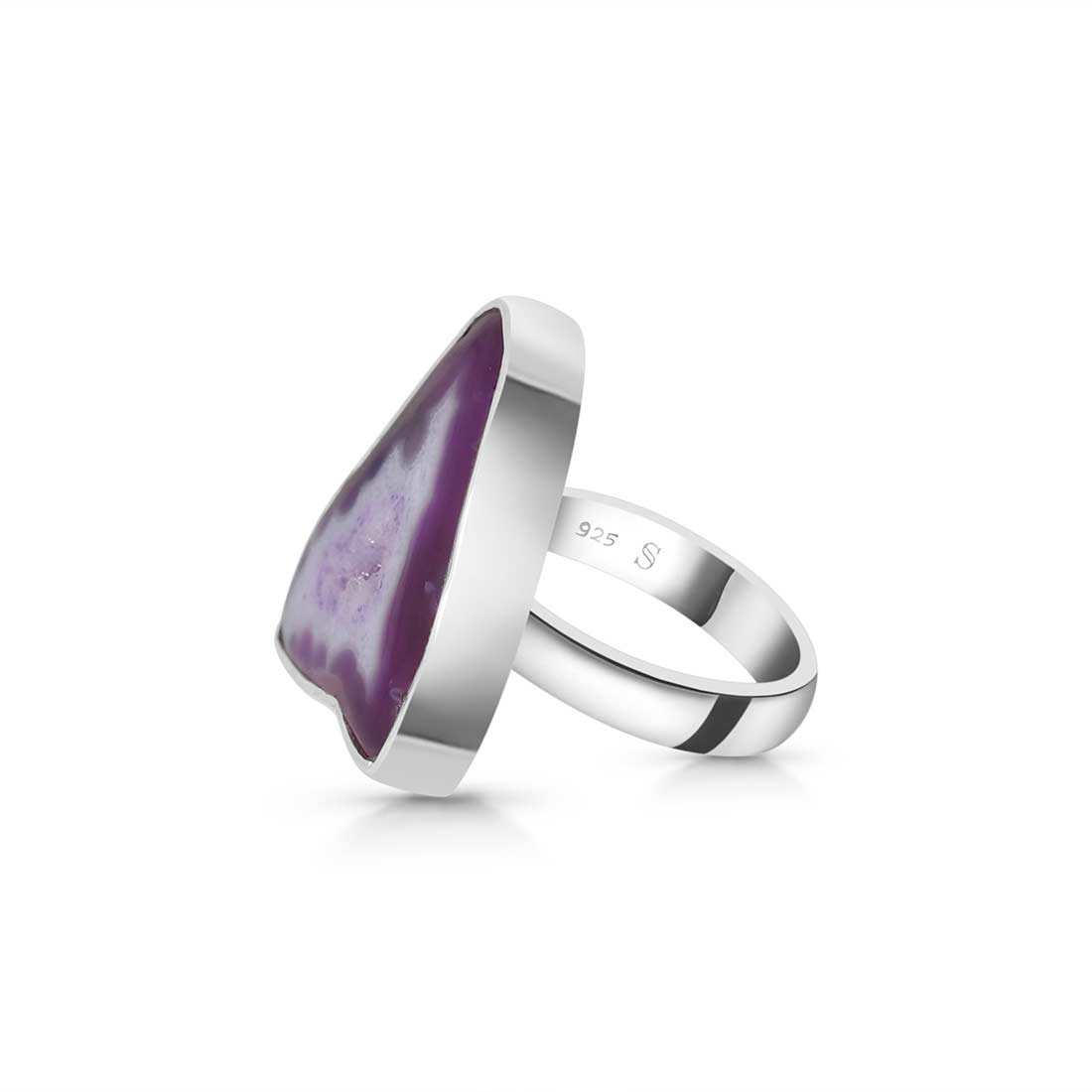 Agate (Purple) Adjustable Ring-(APU-R-12.)