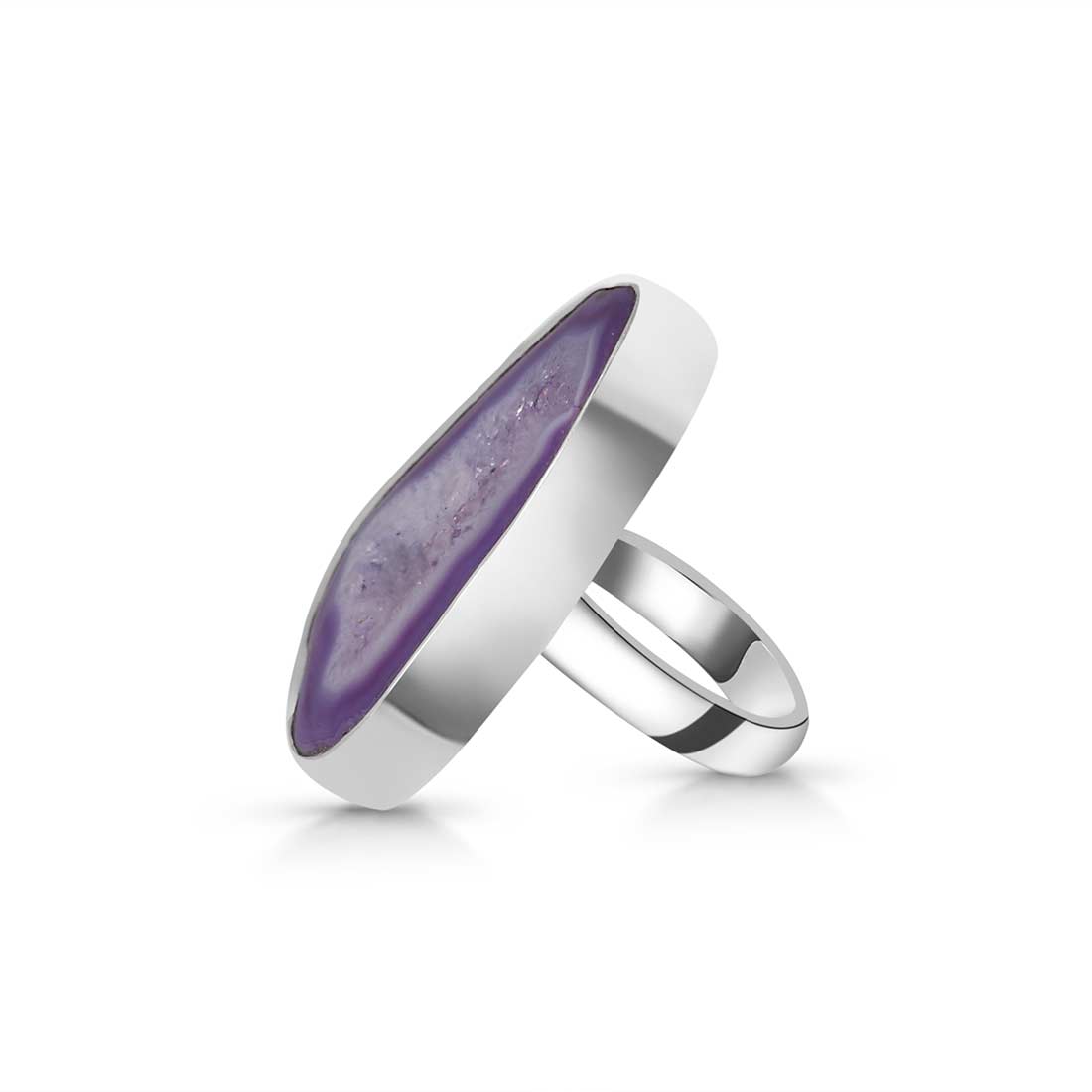 Agate (Purple) Adjustable Ring-(APU-R-13.)